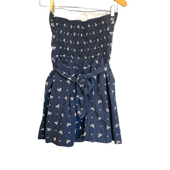 Abercrombie & Fitch Y2K Coquette Bow Printed Mini Skater Dress Strapless Size M - Picture 2 of 9